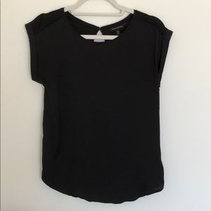 Banana republic black short sleeve round neck
